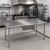 Thumbnail image #2 for Eagle Budget Series Stainless Steel Work Table, 144 Inch x 30 Inch, 430 Stainless Steel Top