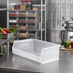 Thumbnail image #2 for Metro MB30255CLSH Clear Stacking or Hanging Supply Bin, 10-7/8 x 16-1/2 x 5 Inches Case of 6