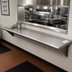 Thumbnail image #2 for Eagle Group Pass-Thru Wall-Mounted Stainless Steel Shelf with Rolled Edges, 108 Inch W x 24 Inch D