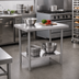 Thumbnail image #2 for Mixrite 30 x 24 Inch 18 Gauge 430 Stainless Steel Work Table with Adjustable Undershelf