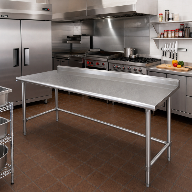 Product image #2 for Eagle Spec-Master 144-Inch x 36-Inch Stainless Steel Work Table with 1-1/2-Inch Rear Upturn