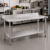 Thumbnail image #2 for Eagle Deluxe 108-Inch Stainless Steel Underbar Work Table with 4-1/2-Inch Backsplash and Adjustable Undershelf