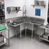 Thumbnail image #2 for John Boos Pro-Bowl 3-Compartment Corner Sink with 2 Drainboards