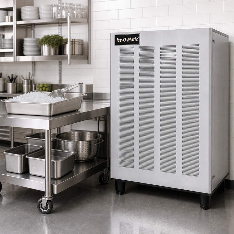 Product image #3 for Ice-O-Matic Flake-Style Water-Cooled Self-Contained Ice Maker, Stainless Steel, 940 lb/24 Hr