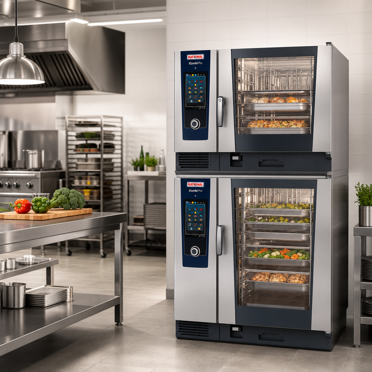 Product image #2 for RATIONAL iCombi Pro 6-Full Size Over 10-Full Size Electric Double-Stack Combi Oven, 480V, 3-Phase