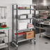 Thumbnail image #2 for Cambro Camshelving Elements XTRA High Density 4-Shelf Vented Mobile Starter Unit, 24 x 36 x 78-1/4 Inches, Speckled Gray