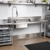 Thumbnail image #2 for Straight Soiled Dishtable with 20-Inch x 20-Inch x 5-Inch Pre-Rinse Sink, Right-to-Left Operation