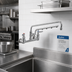 Thumbnail image #2 for UltraRinse 8-Inch Wall Mount Pre-Rinse Mixing Faucet with 18-Inch Swing Nozzle and 1.5 GPM Spray Arm