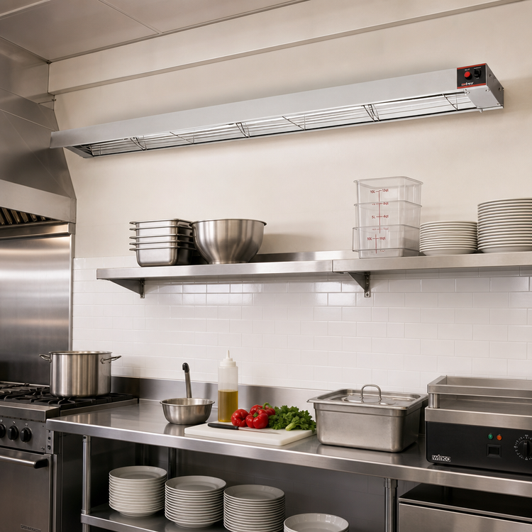 Product image #2 for Winco ESH-48 48-Inch Electric Unlighted Strip Heater with Extruded Aluminum Body