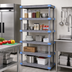 Thumbnail image #2 for Quantum Millenia 72-Inch x 21-Inch x 62-Inch Gray Polymer Shelving Unit with 5 Solid Shelves