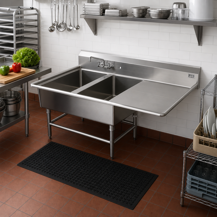 Product image #2 for John Boos Pro-Bowl Commercial 2-Compartment Sink with Right Drainboard