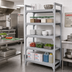Thumbnail image #3 for Cambro Camshelving Premium 18 x 30 Inch 5-Shelf Solid Polymer Shelf Kit, Speckled Gray
