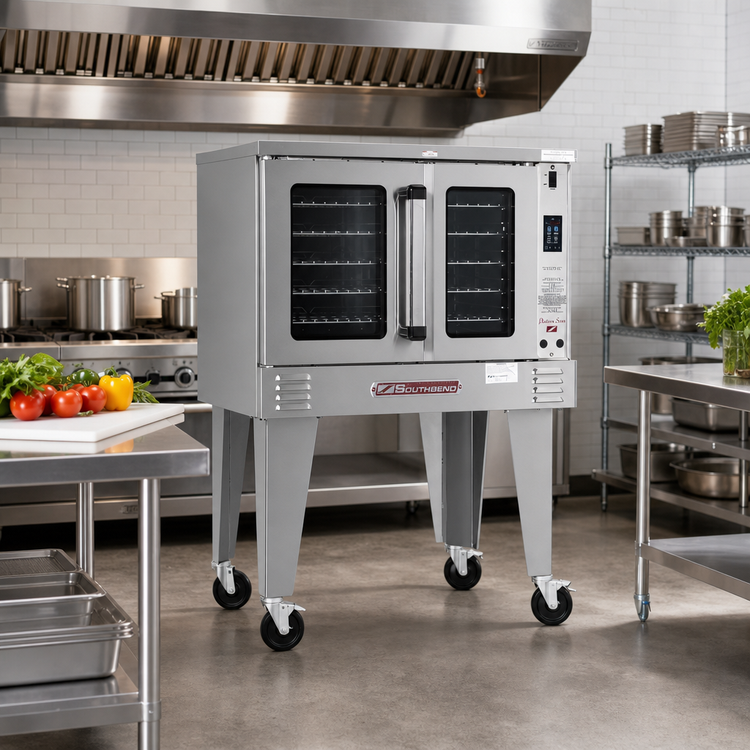 Product image #2 for Southbend Platinum Full-Size Single Deck Standard Depth Electric Convection Oven, 11 kW, Touchscreen Controls, Dependent 2-Piece Glass Doors