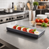 Thumbnail image #2 for American Metalcraft Unity Collection 10-Inch Rectangular Melamine Serving Platter, Graphite