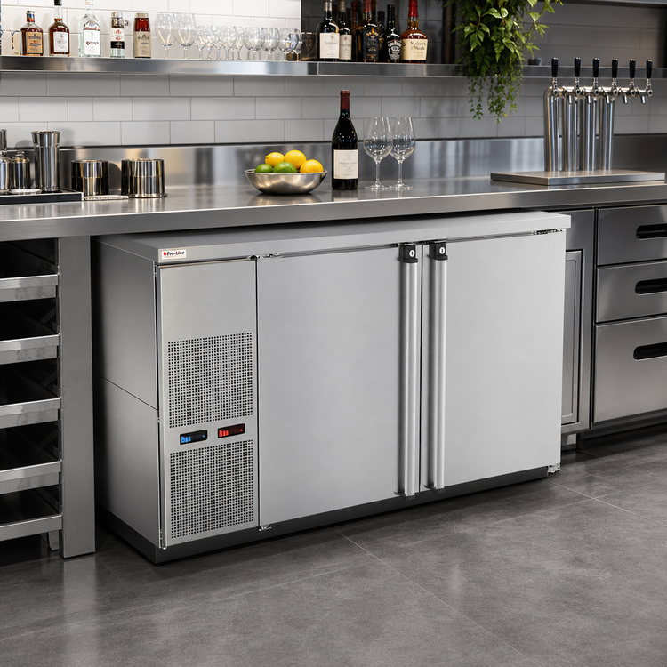 Product image #2 for Pro-Line E-Series 59-1/2 Inch Dual Temperature Wine Cooler Dispenser with Self-Contained Refrigeration