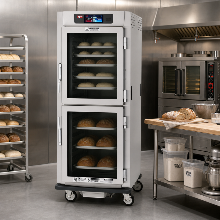 Product image #2 for Metro C5 9 Series Full-Height Controlled Humidity Heated Holding and Proofing Cabinet with Glass Dutch Doors and Lip Load Slides