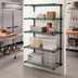 Thumbnail image #2 for Eagle Group Valu-Gard QuadTruss 4-Tier Add-On Wire Shelving Unit, 24W x 18D x 63H, Green Epoxy