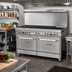 Thumbnail image #2 for Ultimate 60-Inch Commercial Gas Restaurant Range with 5 Open Burners, 24-Inch Charbroiler and 2 Convection Ovens