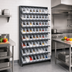 Thumbnail image #2 for Quantum Sloped Single-Sided Pick Rack with 8 Shelves and 64 Clear Bins
