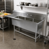 Thumbnail image #2 for John Boos Pro-Bowl 3-Compartment Sink with 24-Inch Left Drainboard, 14-Inch Deep Bowls