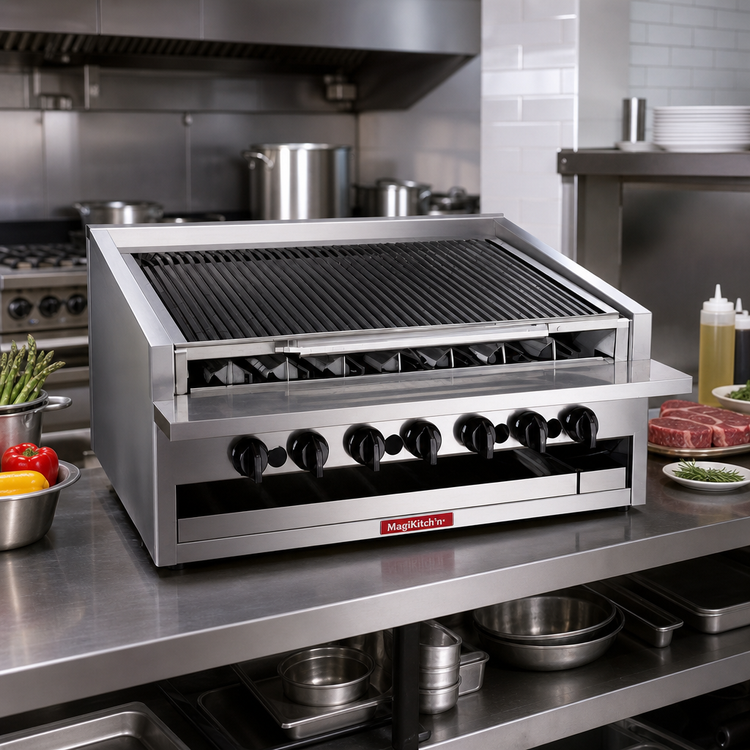 Product image #2 for MagiKitch'n APM-RMB-636 36-Inch Low Profile Countertop Radiant Gas Charbroiler