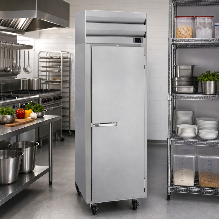 Product image #3 for Howard-McCray SF22-FF 22 Cu. Ft. Single-Section Reach-In Freezer, Self-Contained Top-Mount, Solid Hinged Door, 115V
