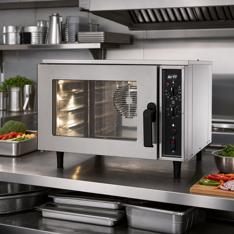 Product image #2 for Nu-Vu NCO3 Countertop Half-Size Electric Convection Oven, 3 Half-Pan Capacity