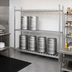 Thumbnail image #2 for Advance Tabco 3-Shelf Aluminum Keg Rack, 80-Inch Wide x 20-Inch Deep x 76-Inch High, 8-Keg Capacity
