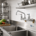 Thumbnail image #2 for T&S Brass Double Wall-Mount Pantry Faucet with 12-Inch Swing Nozzle, 8-Inch Centers, Low Lead