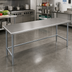 Thumbnail image #2 for Eagle Group Budget Series 108-Inch x 24-Inch Flat Top Work Table with 430 Stainless Steel Top and Galvanized Tubular Base