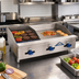 Thumbnail image #2 for Comstock-Castle 36-Inch Countertop Gas Char-Broiler and Griddle Combination with 24-Inch Griddle and 12-Inch Lava Rock Broiler