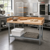 Thumbnail image #2 for BK Resources 60 Inch x 30 Inch Hard Maple Bakers' Table with Galvanized Undershelf