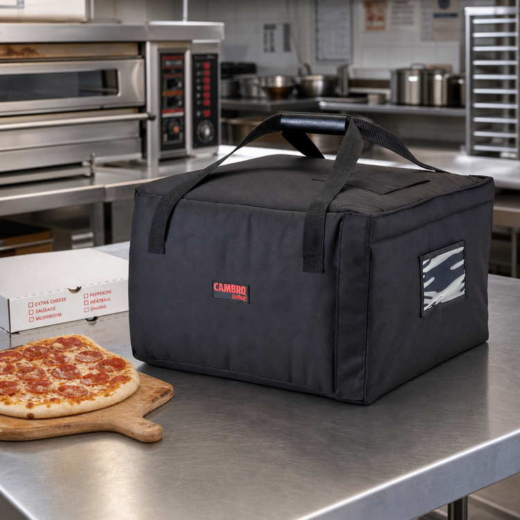 Product image #3 for Cambro GoBag Premium Pizza Delivery Bag, 5 x 18-Inch Capacity, Black