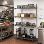 Thumbnail image #2 for Metro Super Erecta AA326C Add-On Wire Shelving Unit, 30 x 18 x 63 Inches, 4 Adjustable Shelves, Chrome-Plated