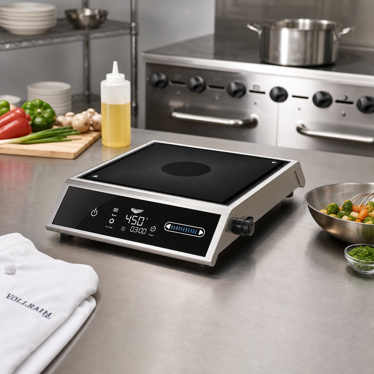 Product image #2 for Vollrath MPI4-1800S 4-Series Medium Power Countertop Induction Range with Temperature Control, 1 Burner, 1800W