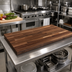 Thumbnail image #2 for Boos Block 60 x 27 Inch Blended Rails Edge Grain Walnut Kitchen Countertop, 1-1/2 Inch Thick, Oil Finish
