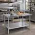 Thumbnail image #2 for John Boos Stallion 72-Inch x 30-Inch Stainless Steel Top Work Table with Undershelf