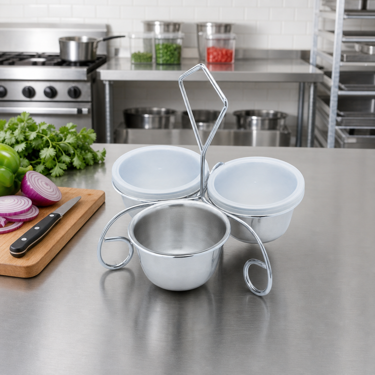Product image #2 for Vollrath 6 oz Stainless Steel Replacement Bowl for 99615 Utility Server