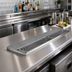 Thumbnail image #2 for Glastender 36-Inch Stainless Steel Underbar Drink Rail with Right Drain