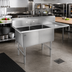 Thumbnail image #2 for John Boos B Series 16-Gauge 2-Compartment Stainless Steel Sink with 18-Inch Right Drainboard