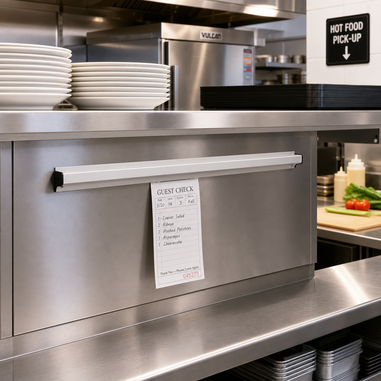Product image #3 for 24-Inch Aluminum Guest Check Holder Bar/Rail