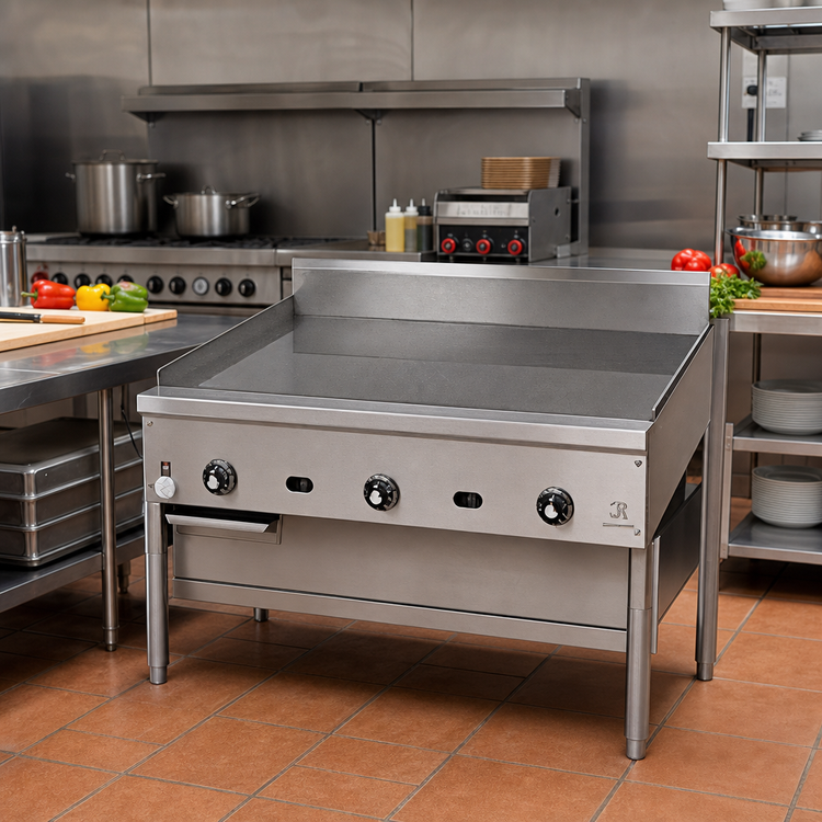 Product image #2 for Jade Range Supreme JGM-2424-F 24-Inch Gas Floor Model Griddle with 1-Inch Thick Plate