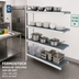 Thumbnail image #2 for Fermostock Modular 4-Tier Polymer Shelving Add-On Unit, 52W x 14D x 83H, 600 lb. per Shelf