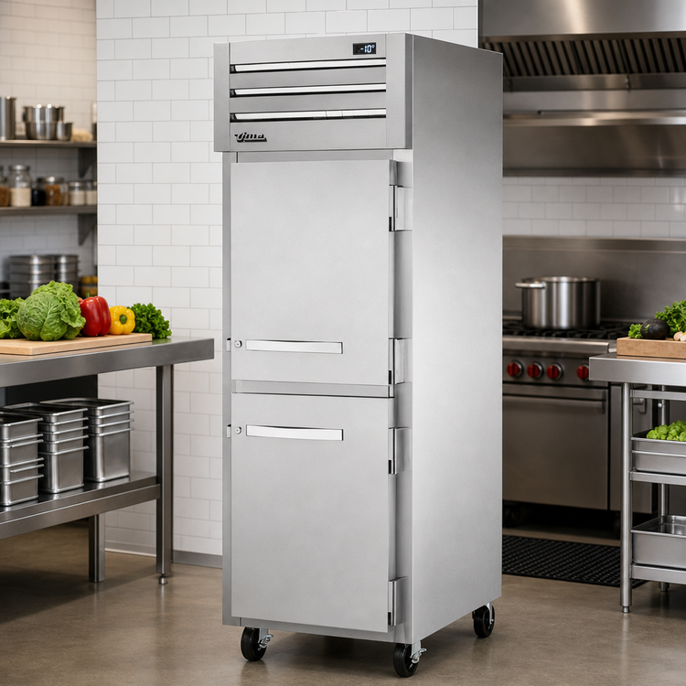 Product image #2 for True SPEC SERIES One-Section Reach-In Freezer, -10°F, Two Half Hinged Locking Doors, Top-Mounted Self-Contained Refrigeration
