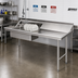 Thumbnail image #2 for Eagle Group SDTR-60-16/4 Straight Soiled Dishtable with 20 x 20 x 5-Inch Pre-Rinse Sink, 60 x 30 x 43-1/2 Inches, Right-to-Left, 16-Gauge 430 Stainless Steel Top