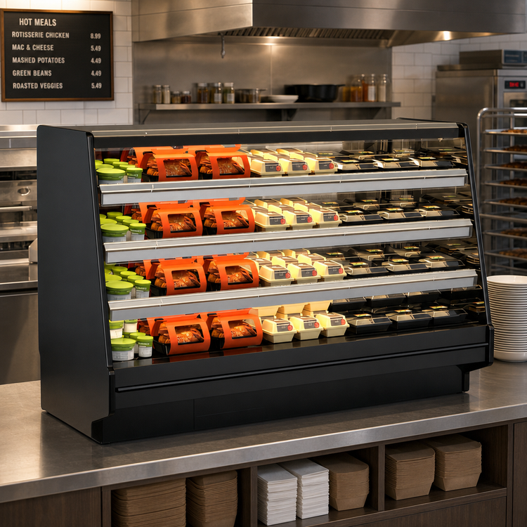 Product image #2 for Structural Concepts Fusion Heated Open-Front Self-Service Food Display Case, 51-Inch, 3 Heated Shelves