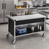 Thumbnail image #2 for Atlas Metal CAU-4 63-3/4-Inch Mobile Modular Beverage Serving Counter with 304 Stainless Steel Top