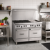 Thumbnail image #2 for Garland US Range U-Series 48-Inch Natural Gas Restaurant Range with 4 Open Burners, 24-Inch Griddle, Standard Oven, and Storage Base