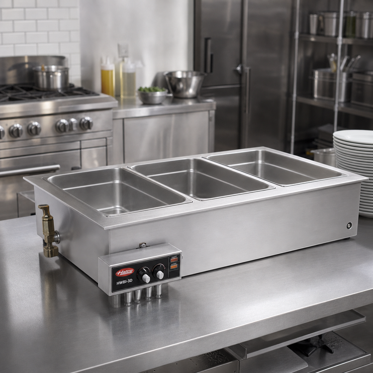 Product image #2 for Hatco HWBI-3D Drop-In Modular/Ganged Heated Well with Drains, 3 Full-Size Pan Capacity