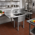 Thumbnail image #2 for John Boos E-Series 1-Compartment Stainless Steel Sink with Dual 24-Inch Drainboards, 66-Inch Wide